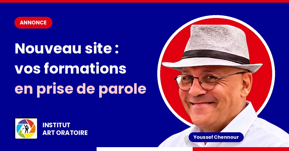Annonce du nouveau site de l'Institut Art Oratoire avec Youssef Chennour